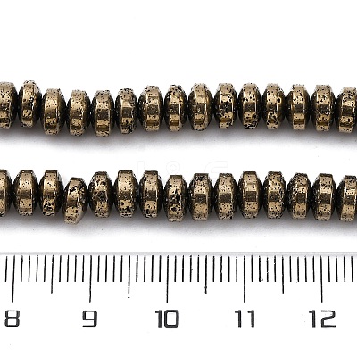 Electroplated Natural Lava Rock Beads Strands G-A256-E01-01A-1