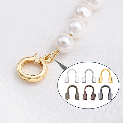 1200Pcs 6 Colors Brass Wire Guardian and Protectors KK-SP0002-01-1