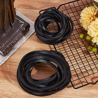 Flat Cowhide Leather Cord WL-GF0001-10B-02-1
