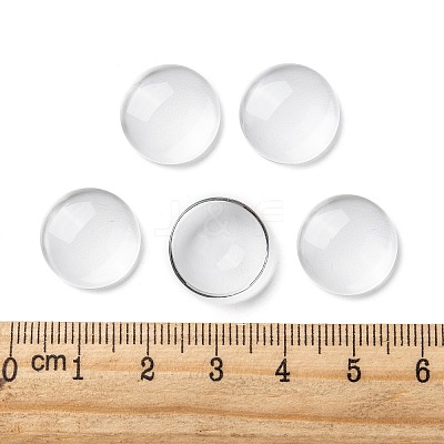Transparent Glass Cabochons X-GGLA-R026-15mm-1