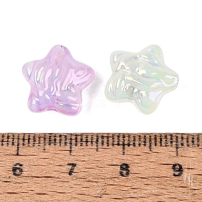 UV Plating Transparent Acrylic Beads OACR-Q204-10-1