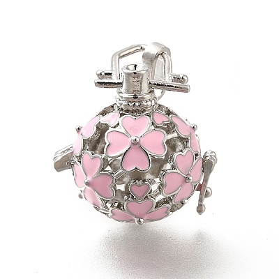 Alloy Enamel Bead Cage Pendants ENAM-M047-01P-B-1