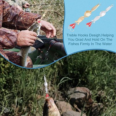 8Pcs 8 Style 201 Stainless Steel Fishing Crankbaits FIND-FH0003-68-1