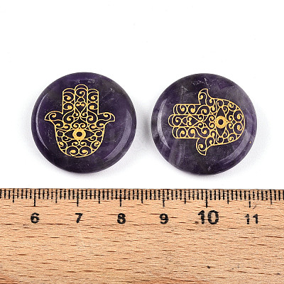 Natural Amethyst Cabochons G-N345-06C-1