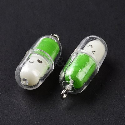Translucent Plastic Pendants KY-L006-29D-1