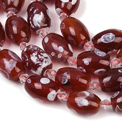 Natural Fire Crackle Agate Beads Strands G-K393-G03-12x16-1