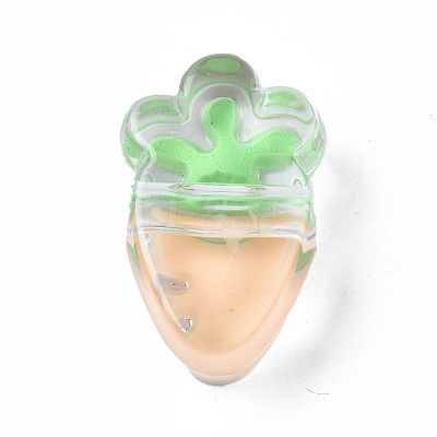 Transparent Acrylic Enamel Beads OACR-N130-025-03-1