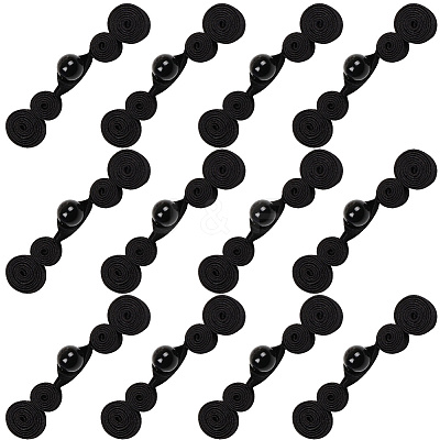 12Pcs Polyester Resin Cheongsam Buckle for Chinese Formal Dress DIY-CY0001-86A-1