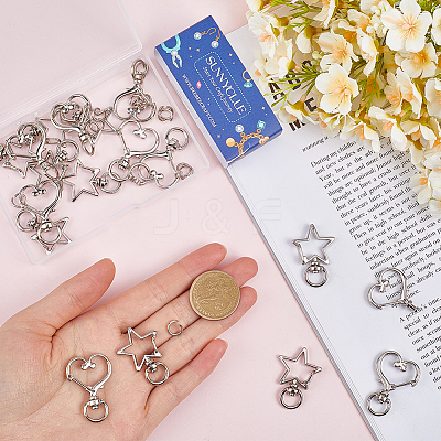 20Sets 2 Styles Alloy Swivel Clasps FIND-SC0011-12-1