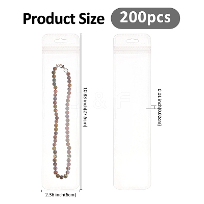 50Pcs Transparent Plastic Resealable Bags OPP-WH0001-05-1