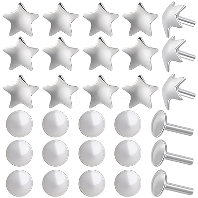 30Pcs 2 Styles 925 Sterling Silver Flat Head Pins STER-SC0001-70P-1