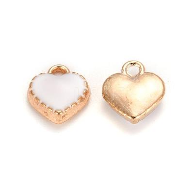 Heart Alloy Enamel Charms X-ENAM-Q033-51B-1