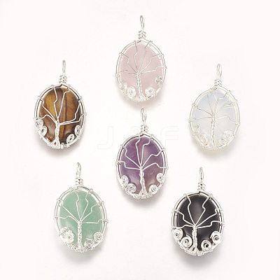 Natural & Synthetic Mixed Stone Pendants G-I205-A-S-1