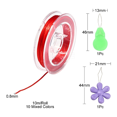 DIY 10 Rolls Strong Stretchy Beading Elastic Thread DIY-YW0005-88-1