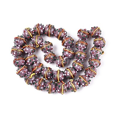 Handmade Lampwork Bumpy Beads LAMP-T022-05A-1