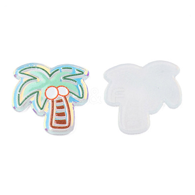 Transparent Printed Acrylic Cabochons TACR-N016-29-1