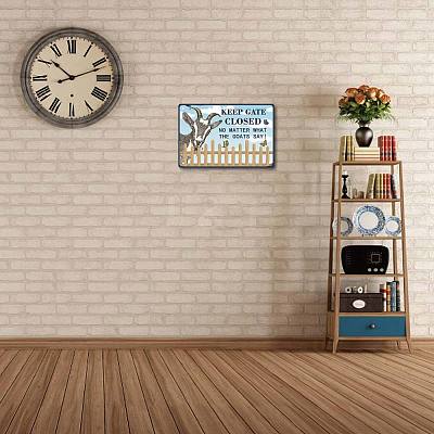 Rectangle with Word Vintage Metal Iron Sign Poster AJEW-WH0157-262-1