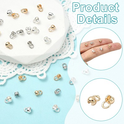 30Pcs 3 Styles Brass Cord End KK-CJ0004-40-1