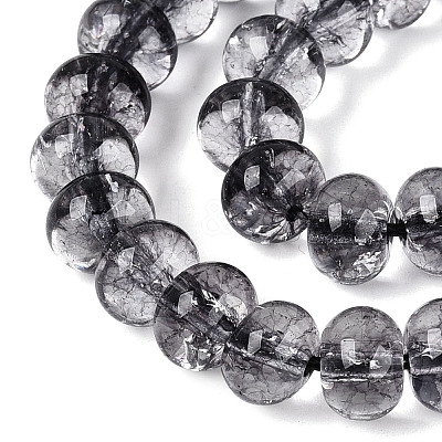 Crackle Transparent Glass Beads Strands GLAA-N074-02B-06-1