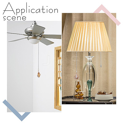 20Pcs 10 Styles Opaque Acrylic Shell Charms Ceiling Fan Pull Chain Extenders PALLOY-HY00061-1