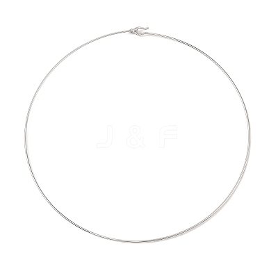 304 Stainless Steel Choker Necklaces NJEW-Q348-04P-1-1