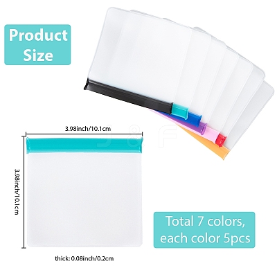 35Pcs 7 Colors EVA Plastic Zip-lock Bags ABAG-SP0001-23-1