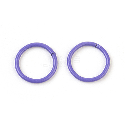 Spray Painted Iron Open Jump Rings IFIN-F149-B-1