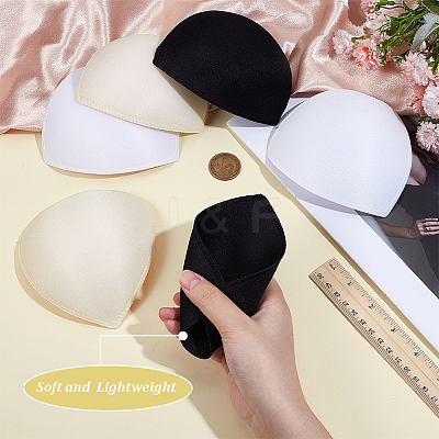 9 Pairs 3 Colors Triangle Sponge Bra Pads Inserts DIY-BC0016-70B-1