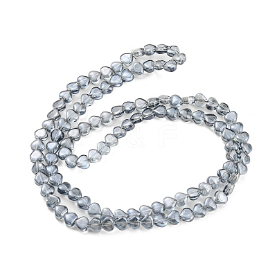 Pearl Luster Plated Electroplate Transparent Glass Beads Strands EGLA-G037-09A-PL01-1