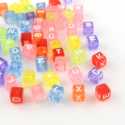 Transparent Acrylic European Beads OPDL-S079-M-1
