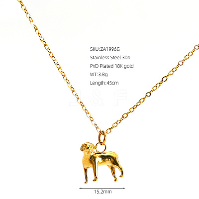 304 Stainless Steel Pendant Necklaces for Women WG45467-02-1