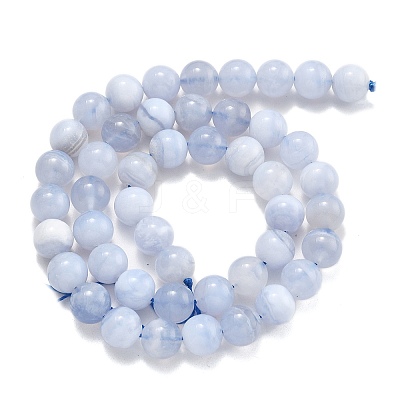 Natural Blue Lace Agate Beads Strands G-F222-30-6mm-01-1