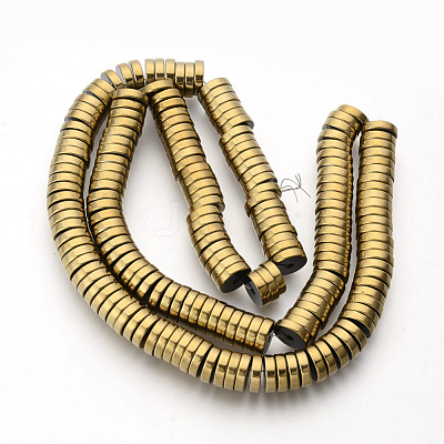 Electroplate Non-magnetic Synthetic Hematite Beads Spacers Strands X-G-Q486-74F-1