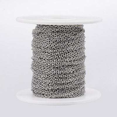 Tarnish Resistant 304 Stainless Steel Cable Chains CHS-H009-06P-1