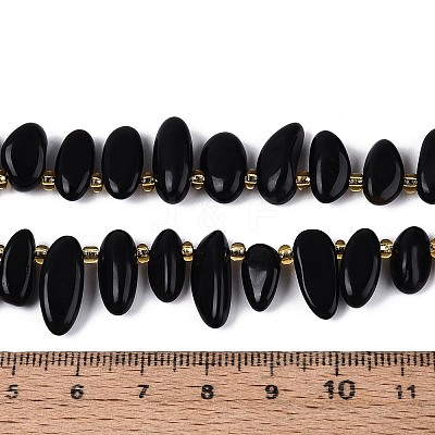 Natural Obsidian Beads Strands G-Z091-A40-1