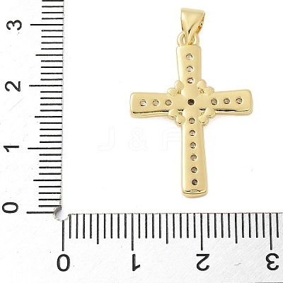 Brass Micro Pave Cubic Zirconia Pendants KK-P293-21A-G-1