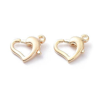 Rack Plating Brass Lobster Claw Clasps KK-A183-05G-1