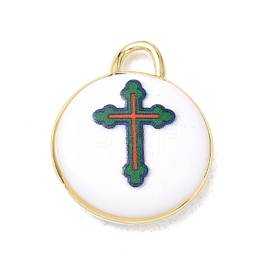 Printed Brass Pendants KK-CBAF9BC-13G-02-1