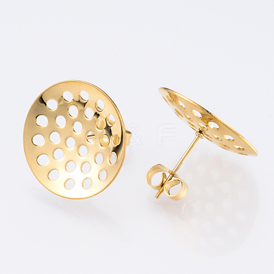 304 Stainless Steel Stud Earring Findings X-STAS-Q231-03A-G-1