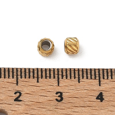 304 Stainless Steel Beads STAS-P448-06F-G-1