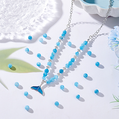Natural Blue Quartz Beads Strands G-NB0003-69-1