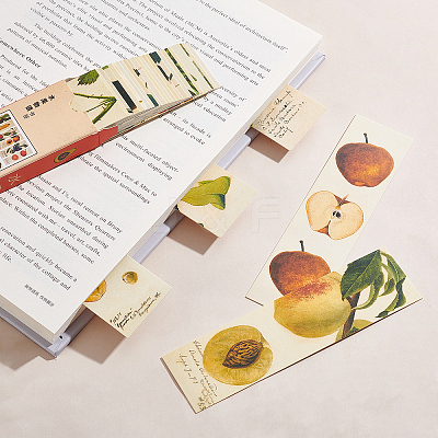 Fruit Pattern Paper Bookmarks for Office School AJEW-GF0004-40C-1