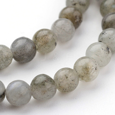 Natural Labradorite Bead Strands G-K152-03-4mm-1