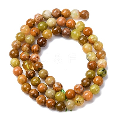 Natural Green Opal Beads Strands G-K245-A17-A02-1