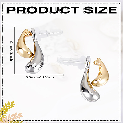 1Pair Alloy Stud Earrings EJEW-LP0012-07-1