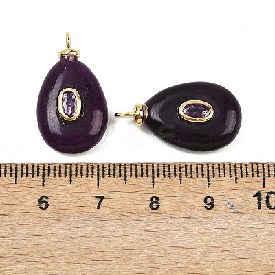 Dyed Natural White Jade Pendants KK-B157-42D-07-1