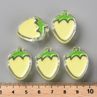 Transparent Enamel Acrylic Beads TACR-S155-003B-1