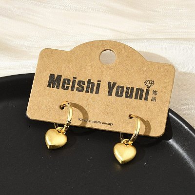 Brass Pendants Hoop Earrings EJEW-B120-08G-01-1
