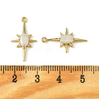 Brass Micro Pave Cubic Zirconia Pendants X-KK-M277-08G-04-1