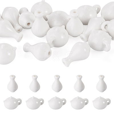 20Pcs 2 Styles Porcelain Miniature Ornaments DJEW-TA0001-53-1
